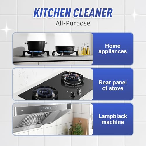 Uniiking® Kitchen Pots and Pan Cleaner, Multipurpose Foam Cleaner Spray, Grease Remover, Kitchen Heavy Oil Cleaner for Range Hood, Stove Top(100ml)