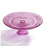 StudioSilversmiths 30103 10 in. Pink Renaissance Footed Cake Plate