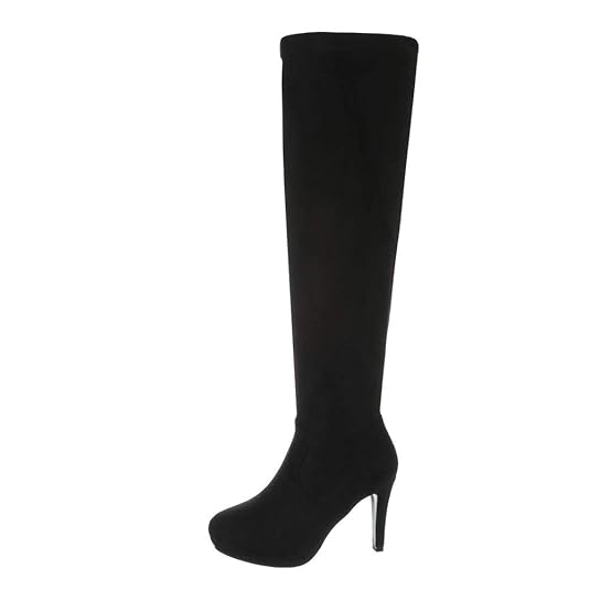 Ital-Design Damenschuhe Stiefel Overknees