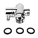 Brass Shower Arm Diverter Valve for Hand Held Showerhead and Fixed Spray Head,G 1/2 3-Way Bathroom Universal Shower System Replacement Part(Polished Chrome)