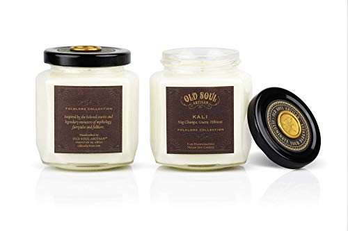 Goddess Kali - Nag Champa (sandalwood frangipani plumeria) Candle w/Guava, Hibiscus Scented Soy 9oz