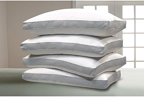 Blue Ridge Home Fashions 1000 Thread Count PIMA Cotton Down Alternative Pillow (4-Pack) (Vacuum Packed), Jumbo, White