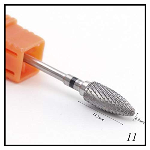 1pcs Carbide Tungsten Milling Cutter Burrs Electric Nail Drill Bit Cuticle Polishing Tools for Manicure Drill 11
