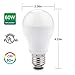 LEDMO LED Light Bulbs, 60 Watt Replacement, 7W, E26 Led Bulbs Daylight White(6000k)-Pack of 6