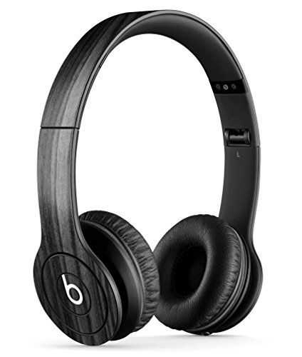 Wood Pattern Design Skinz Premium Full-Body Cover Wrap Decal Skin-Kit for The Beats by Dre Solo 2 (Wired) - Dark Ebony Woodgrain