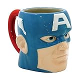 ICUP Marvel - Captain America  3-D Molded Head Ceramic Mug In Gift Box