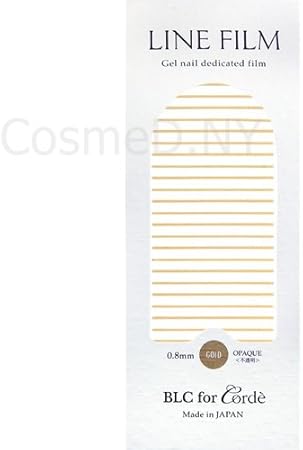 Amazon Blc For Corde ビーエルシーフォーコーデ ラインフィルム ゴールド 0 8mm ネイルアート ネイルシール Blc For Corde ジェルネイル 通販