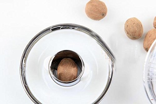 Nutmeg Grinder, Valonee Rotary Manual Spice Mill Grinding Bottle/Acrylic and Stainless Steel Spice Grinder