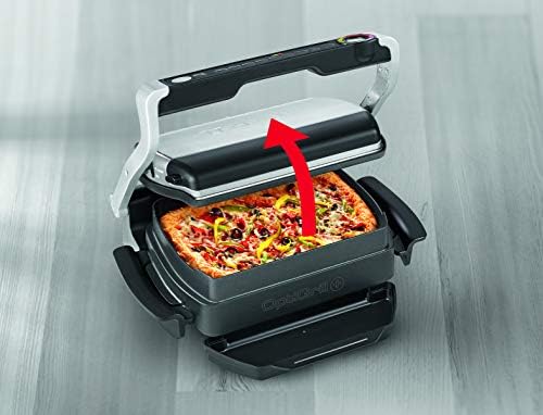 Tefal GC712D12 Optigrill+ Grille Electrique Aluminium Gris/Noir 36,5 x 34,5 x 18 cm