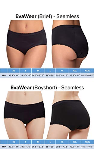 Anigan EvaWear 2 Pack, Tampon Replacement Absorbent Menstrual Period Panty, XXX-L Brief
