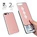iPhone 8 PLUS / iPhone 7 PLUS Case DesignSkin [Slider] Upgraded Best Seller Card Slot Shock Absorption Shockproof 3-Layer Protective Cover Holder Wallet Case Heavy Duty Bumper (Rose Gold)