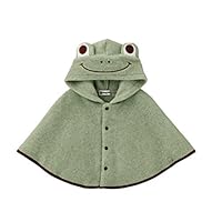 Carseat Poncho for Kids, Child Poncho with Hood, Frog Hood Cape Car Seat Coat, Coffled Carseat Coats for Toddlers, Toddler Fleece Hooded Wool Blend Capes Poncho Children Fall Winter Snowsuit Outwear