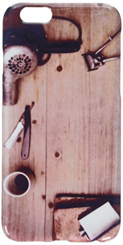 Vintage barber shop equipment on wood background with place for cell phone cove…