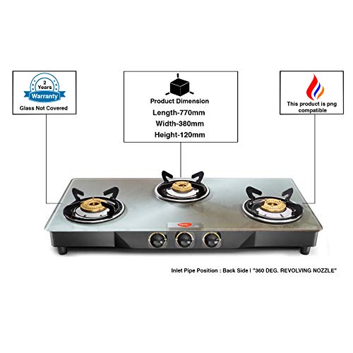 pigeon smart plus 3 burner gas stove