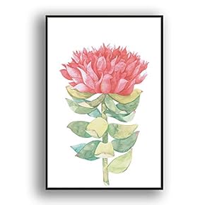 Framed Canvas Wall Art Beautiful Flowers in Grid Giclee Print Gallery Wrap Modern Home Prints Ready to Hang - 16x24 inches