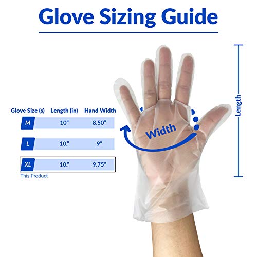 Reli. Disposable Gloves, XLarge (200 Pack) (M/L/XL Available), Hybrid