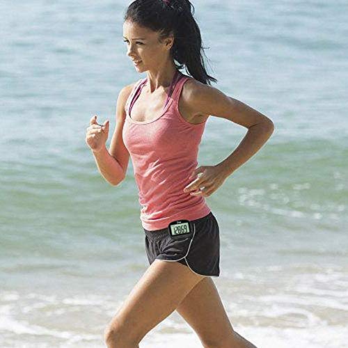 U-Trak Simple Pedometer with Clip Step Counter Tracking Accurate Steps/Walking Distance in Miles/KM/Calories Large LCD Display Portable Fitness Tracker for Walking Running Outdoor Sports Black - Thumbnail 7