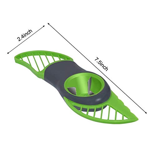 Ruibo 3 in 1 Avocado Slicer and Pitter Green - Multi-functional Avocado Peeler Cutter Skinner and Corer Tool - Thumbnail 3