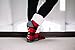 Pudus Lumberjack Red Cozy Winter Slipper Socks for Women and Men with Non-Slip Grippers and Faux Fur Sherpa Fleece - Adult Regular Fuzzy Socks