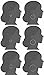 FIBO STEEL 6 Pairs Stainless Steel Hoop Earrings for Men Women Earrings Set 15-60mm Silver-tone