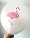 Flamingo Balloon Pink on a Pearl White Biodegradable Latex 11" Pack of 6