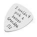 Grandpa Gift for Father's Day - Stainless Steel I Couldn't Pick A Better Grandpa Guitar Pick Jewelry, Unique Birthday Gift for Musician Grandfather