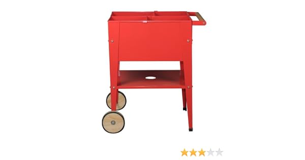 Herstera Garden 08917601 Cuadrado Ruedas Rojo 60x60x84 cm: Amazon ...
