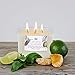 Lime Basil Mandarin Scented Candle - Large 3 Wick Soy Candle 15.8 oz - Aromatherapy Candle for Stress Relief - Fresh Citrus Scented Candles - Long Lasting Clean Burn - Gift for Women & Men
