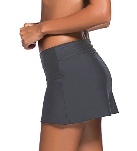 Aleumdr Women's Swimming Boardshort Shorts Panty Skirted Bottom X-Large Grey Aleumdr Women's Swimming Boardshort Shorts Panty Skirted Bottom X-Large Grey