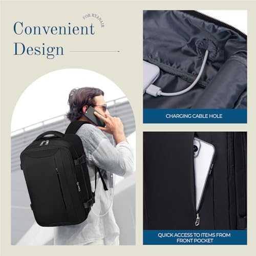 Mochila 40x30x20 para Mala de Cabine de Viagem Ryanair Mochilas de Avião