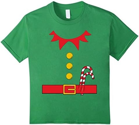Kids Santa Elf Costume Holiday Christmas Shirt for Kids &amp; Adults 10 Grass