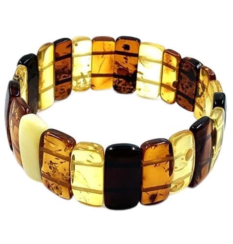 Amber bracelet Natural Baltic amber unisex bracelet (18-19 cm) - polished Baltic amber jewelry - amber bracelet