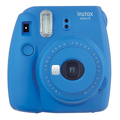 Fujifilm instax mini 9 Instant Film Camera (Cobalt Blue) + Fujifilm Instax Mini Twin Pack Instant Film (80 Shots) + Camera Case + AA Batteries + Accessory Bundle -