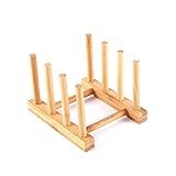 YWSHF Bamboo Wooden Dish Rack Dishes Drainboard