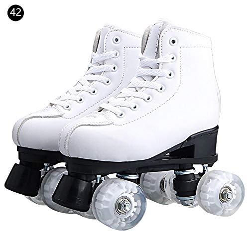 Nicemeet Luminous Roller Skates Double-Row Rollers Ice Skates Ankle Support Frame High Wear-Resistant Ice Skating Roller Skates