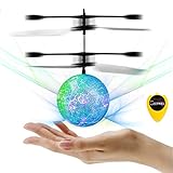 Slepwel UFO Flying Ball Magic led Light with Remote (Light-Blue)