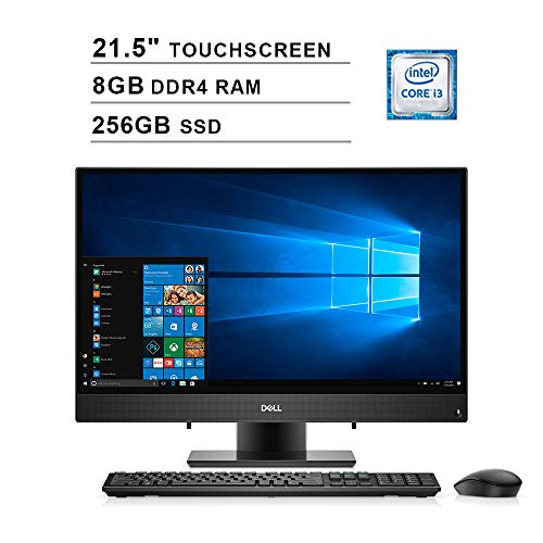 Dell 2020 Inspiron 22 3000 i3277 21.5 Inch FHD Touchscreen All-in-One Desktop (Intel Core i3-7130U 2.70 GHz, 8GB DDR4 RAM, 256GB SSD, Bluetooth, HDMI, Windows 10, Black) (Renewed)