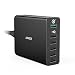 XINKSD Quick Charge 3.0 60W 6-Port USB Wall Charger, PowerPort+ 6 for Galaxy S9/S8/S7/S6/Edge/Plus, Note 5/4 and PowerIQ for iPhone XR/X/8/7/6s/Plus, iPad Pro, LG, Nexus, HTC and More Black