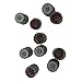 Germban 10pcs Gray Plastic Tire Valve Stem Caps TPMS Tire Cap with Gasket