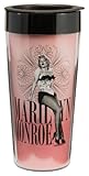 Vandor 70251 Marilyn Monroe Plastic Travel Mug, Pink, 16-Ounce