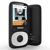 Wiwoo 16GB MP3 Player for Kids and Runners with Bluetooth and FM Radio,Voice Recorder,Ebook,Including Armband USB Cable Earphone,Support up to 128GB,Black