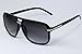 GIUDICE Large Black Aviator Sunglasses For Men & Women (Non Polarized) UV400 Sun Protection