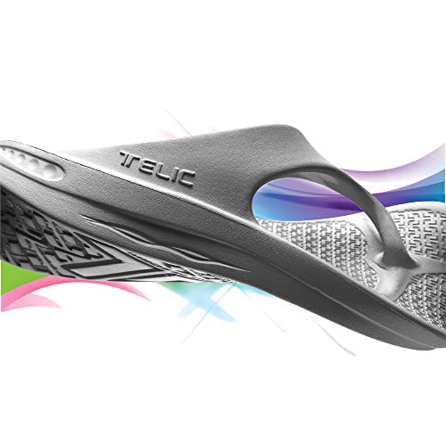 Telic Energy Flip Flop - Comfort Sandals for Men and Women, Dolphin Gray, Women's 5 / Men's 4 - Thumbnail 2
