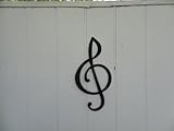 Treble Clef Music Note Large 20 Inch Metal Wall Art Black
