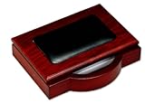 Dacasso Rosewood and Leather Memo Pad Holder, 4-Inch by 6-Inch