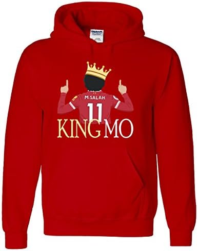 JM Shirts RED Liverpool King MO Hooded Sweatshirt Adult