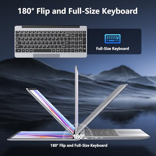 Gezoon 15.6 inch Laptop, 12th Alder Lake N100(Turbo 3.4GHz) Processor,12GB RAM, 512GB SSD, 2K FHD IPS Laptops, 2.4G/5G WiFi, Webcam,Full-Featured Type-C,Ultra-Thin Notebook