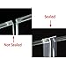 uxcell 1/4 inch Glass Applicable h Frameless Window Shower Doors Sealed Clear 39 inch 1Pcs