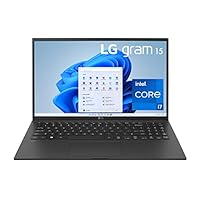 LG Gram 15Z95P Laptop 15.6” Ultra-Lightweight, IPS, FHD (1920 x 1080), Intel CORE i7, 16GB RAM, 512GB SSD, Windows 11 Home, 80Wh Battery, Alexa Built-in, 2X USB-C, HDMI, USB-A – Black