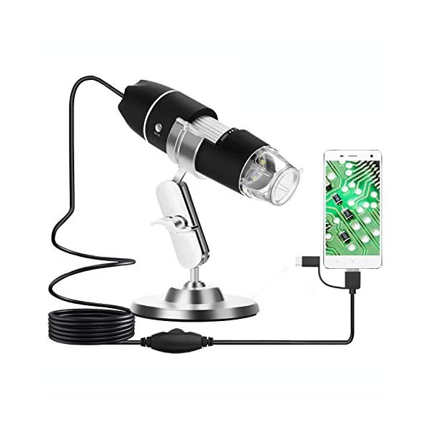 USB mikroskop WADEO Digital Mikroskop mit Kamera Vergrößerung Endoskop Mini Kamera Metallständer für Ipad Mac Ios…